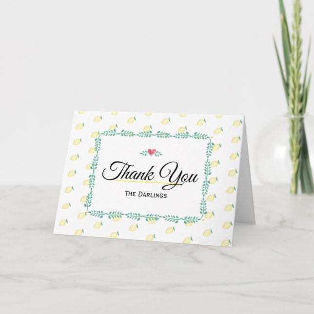 Tarjeta de agradecimiento de limón (Anverso)