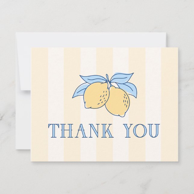 Tarjeta de agradecimiento de limón Amalfi (Anverso)