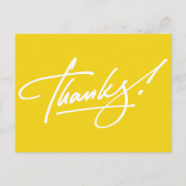 Tarjeta de agradecimiento de limón amarillo con gu