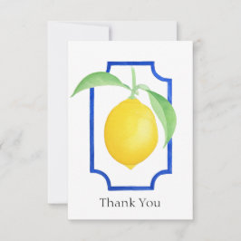 Tarjeta de agradecimiento de limón de verano