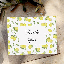 Tarjeta de agradecimiento de limón de verano