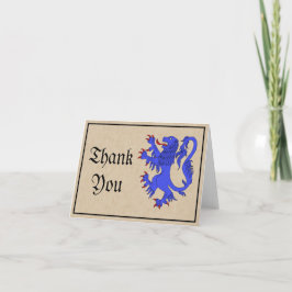 Tarjeta de agradecimiento de Lion Rampant