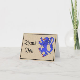 Tarjeta de agradecimiento de Lion Rampant
