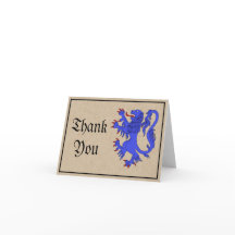 Tarjeta de agradecimiento de Lion Rampant