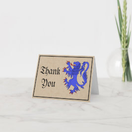 Tarjeta de agradecimiento de Lion Rampant