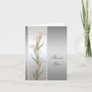 Tarjeta de agradecimiento de lirio de Calla platea