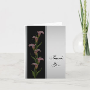 Tarjeta de agradecimiento de lirio de Calla platea