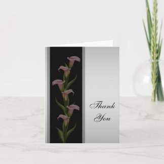 Tarjeta de agradecimiento de lirio de Calla platea