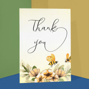 Tarjeta de agradecimiento de Little Bee Baby Showe