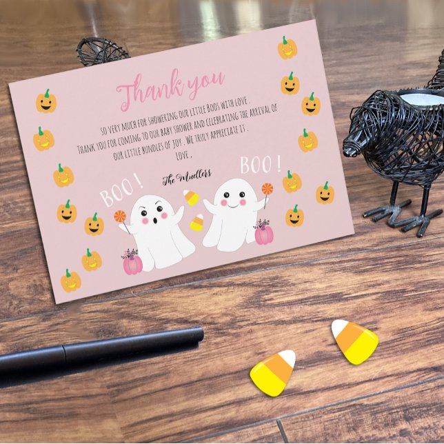 Tarjeta de agradecimiento de Little Boos Twin Baby (Subido por el creador)