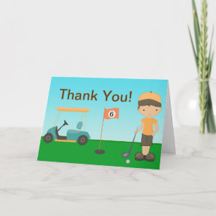 Tarjeta de agradecimiento de Little Boy Golf