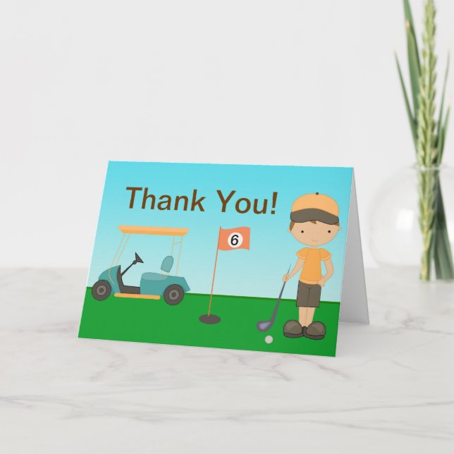 Tarjeta de agradecimiento de Little Boy Golf (Anverso)
