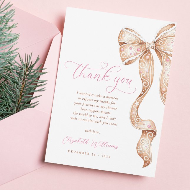 Tarjeta de agradecimiento de Little Cookie Bow Bab (Subido por el creador)