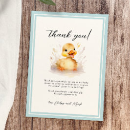 Tarjeta de agradecimiento de Little Duck Baby Show