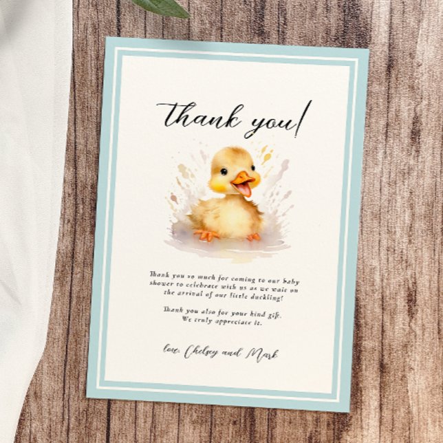 Tarjeta de agradecimiento de Little Duck Baby Show (Subido por el creador)
