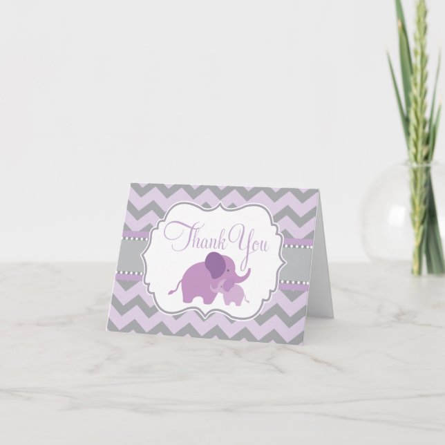 Tarjeta de agradecimiento de Little Peanut Baby Sh (Anverso)
