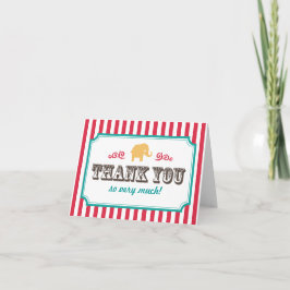 Tarjeta de agradecimiento de Little Peanut Circus
