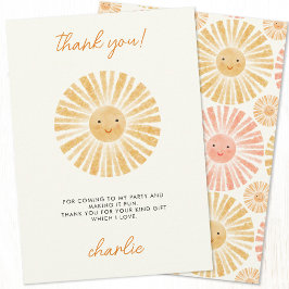 Tarjeta de agradecimiento de Little Sunshine