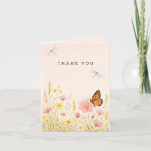 Tarjeta de agradecimiento de Little Wildflower Bab