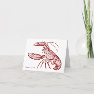 Tarjeta de agradecimiento de Lobster
