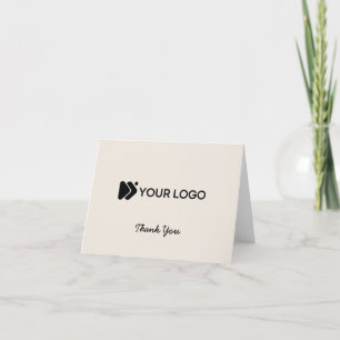 Tarjeta de agradecimiento de logotipo con código Q