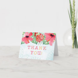 Tarjeta de agradecimiento de Luau, tarjeta floral