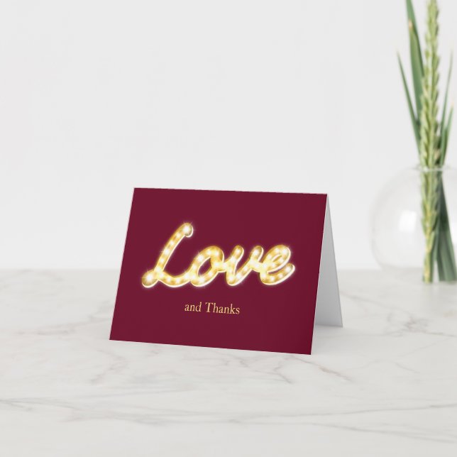 Tarjeta de agradecimiento de luces de marquesina - (Anverso)