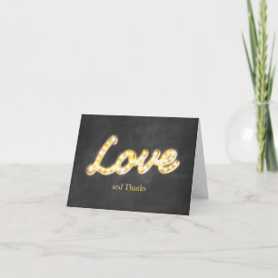 Tarjeta de agradecimiento de luces de marquesina v