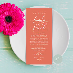 Tarjeta de agradecimiento de lugar de boda de terr