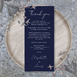 Tarjeta de agradecimiento de lugar de boda minimal
