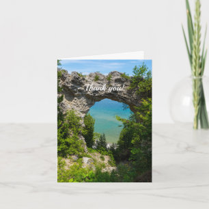 Tarjeta de agradecimiento de Mackinacs Arch Rock