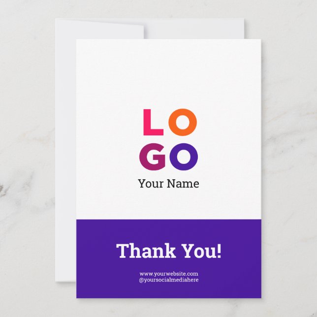 Tarjeta de agradecimiento de Magenta simple para s (Anverso)