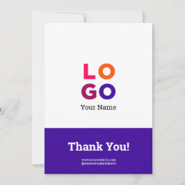 Tarjeta de agradecimiento de Magenta simple para s