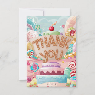 Tarjeta de agradecimiento de Magic Enchanted Candy
