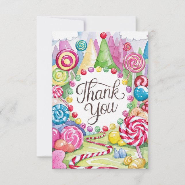 Tarjeta de agradecimiento de Magic Enchanted Candy (Anverso)