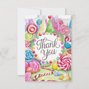 Tarjeta de agradecimiento de Magic Enchanted Candy