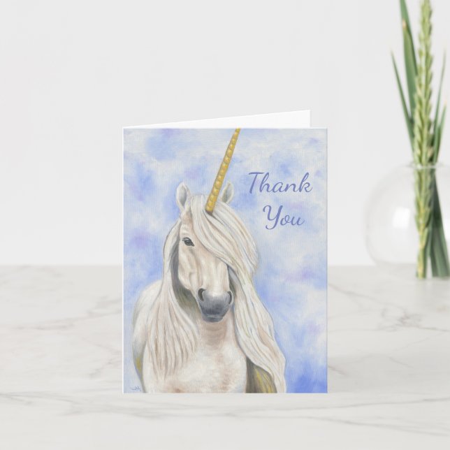Tarjeta de agradecimiento de Majestic Unicorn (Anverso)