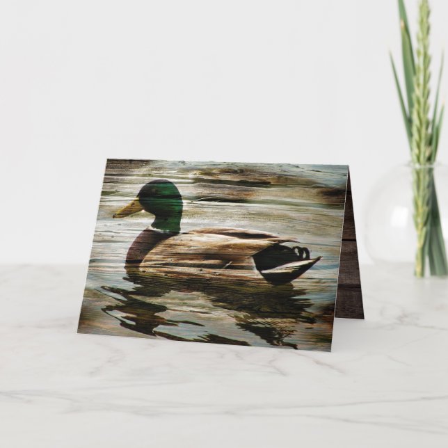 Tarjeta de agradecimiento de Mallard Duck (Anverso)