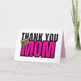 Tarjeta de agradecimiento de mamá