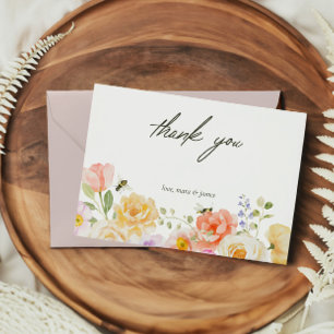 Tarjeta de agradecimiento de mamá a bebe color de 