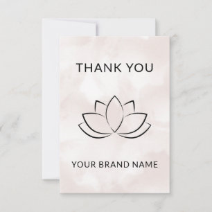 Tarjeta de agradecimiento de marca de terapeuta de