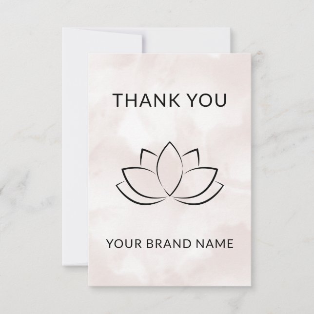 Tarjeta de agradecimiento de marca de terapeuta de (Anverso)