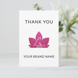 Tarjeta de agradecimiento de marca de terapeuta de