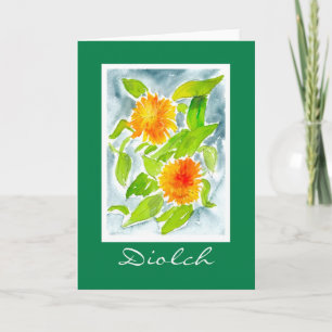 Tarjeta de agradecimiento de Marigolds: Saludo gal