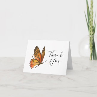 Tarjeta de agradecimiento de mariposa