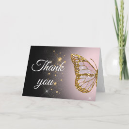 tarjeta de agradecimiento de mariposa