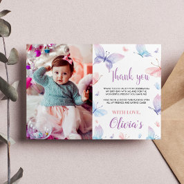 Tarjeta de agradecimiento de mariposa Fiesta en el