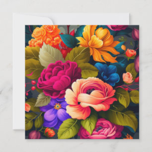 Tarjeta de agradecimiento de mariposas y flores ma