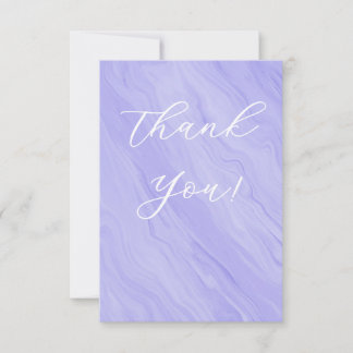 Tarjeta de agradecimiento de mármol morado elegant