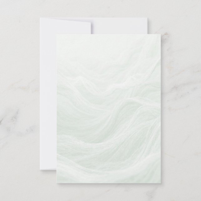 Tarjeta de agradecimiento de mármol verde salvia y (Reverso)